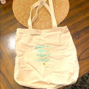 Pawsituve Vibes Only Canvas Bag